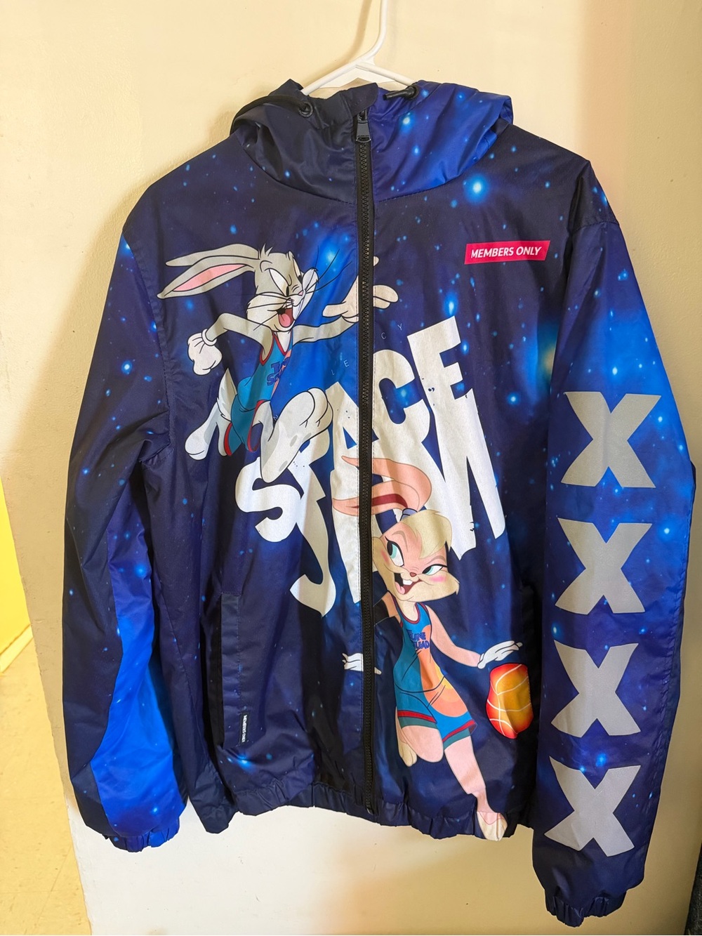 Warner Bros. Navy & Bright Blue Space Jam Bugs & Lola Bunny Zip Hooded Jacket
